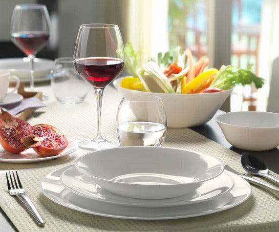 Bormioli rocco white moon dinnerware set - 18pcs - Tamig